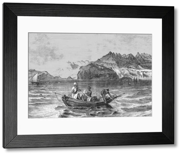 Framed Print : Arabs Fishing; From Bombay to Kosseir: The Red Sea, 1875. Creator: Unknown Framed Print : Arabs Fishing; From Bombay to Kosseir: The Red Sea, 1875. Creator: Unknown