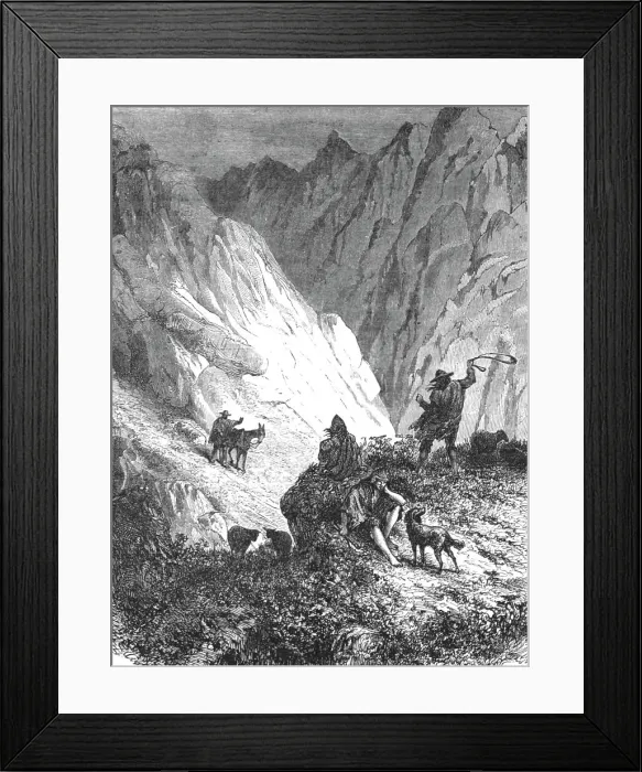 Framed Print : Pass over the Cordillera; A Ramble in Peru, 1875. Creator: Unknown Framed Print : Pass over the Cordillera; A Ramble in Peru, 1875. Creator: Unknown