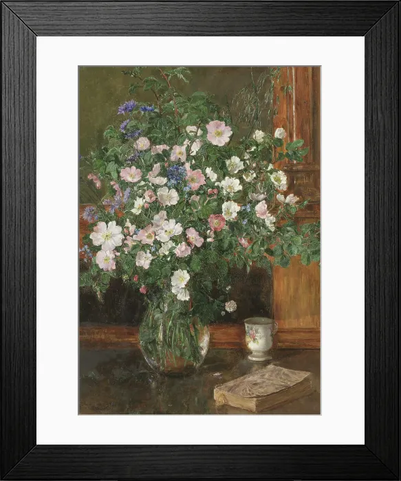 Framed Print : Wild Briar Roses, 1908. Creator: Anna Munthe-Norstedt Framed Print : Wild Briar Roses, 1908. Creator: Anna Munthe-Norstedt