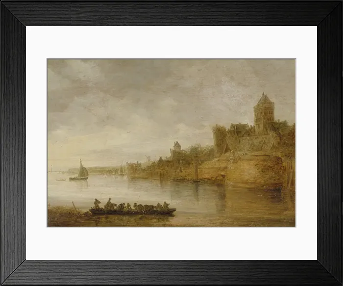 Framed Print : The Medieval Walls of Nijmegen, 1643. Creator: Jan van Goyen