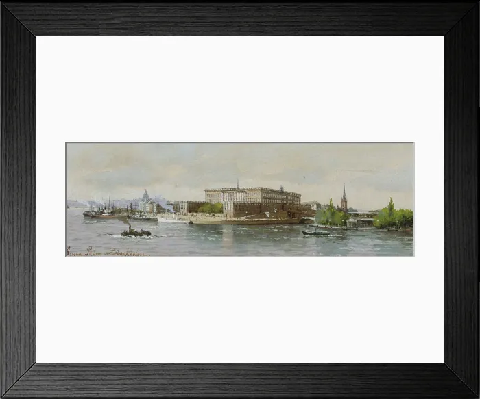 Framed Print : View of the Royal Palace, Stockholm, c1900s. Creator: Anna Palm de Rosa Framed Print : View of the Royal Palace, Stockholm, c1900s. Creator: Anna Palm de Rosa