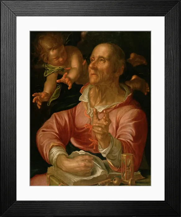 Framed Print : Saint Matthew, c1616. Creator: Joachim Anthonisz Wtewael
