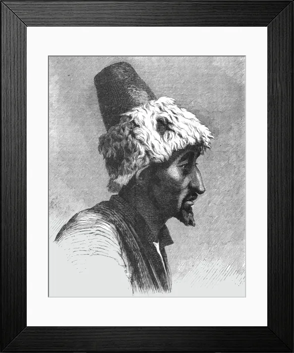 Framed Print : A Tartar of the Northern slopes of the Caucasus; The Caucasus, 1875. Creator: Unknown Framed Print : A Tartar of the Northern slopes of the Caucasus; The Caucasus, 1875. Creator: Unknown