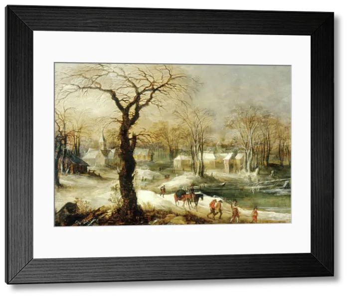 Framed Print : Winter Landscape, 1620-1629. Creator: Joos de Momper, the younger Framed Print : Winter Landscape, 1620-1629. Creator: Joos de Momper, the younger