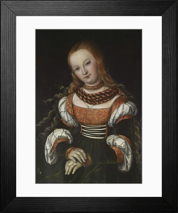 Framed Print : Mary Magdalene (?), c1525. Creator: Lucas Cranach the Elder Framed Print : Mary Magdalene (?), c1525. Creator: Lucas Cranach the Elder