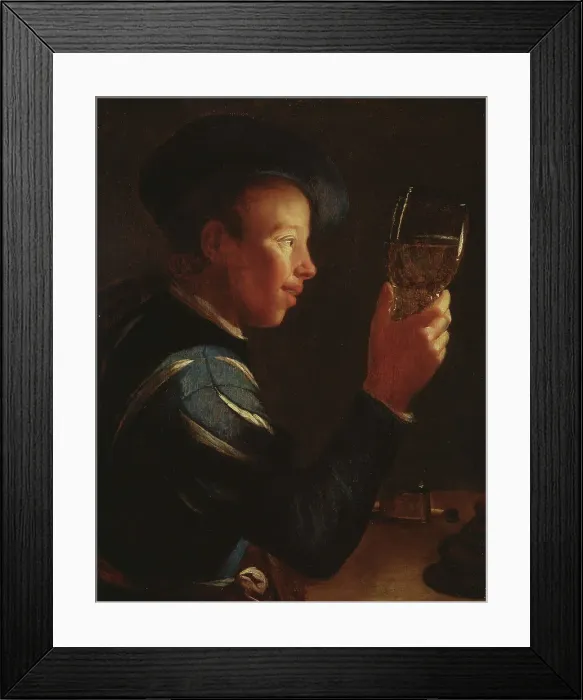 Framed Print : Young Man with a Glass Goblet, c1600s. Creator: Willem Willemsz. van der Vliet Framed Print : Young Man with a Glass Goblet, c1600s. Creator: Willem Willemsz. van der Vliet