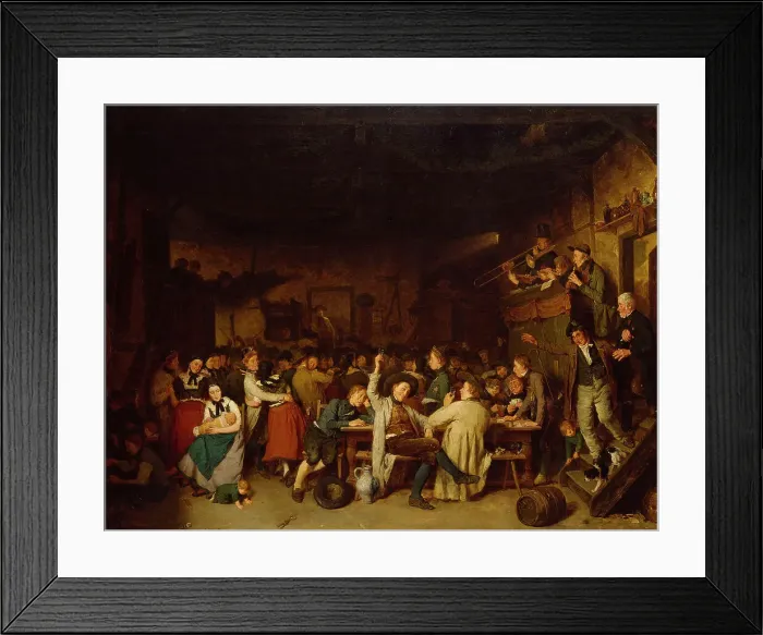 Framed Print : Westphalian Peasants Revels, c19th century. Creator: August Jernberg Framed Print : Westphalian Peasants Revels, c19th century. Creator: August Jernberg