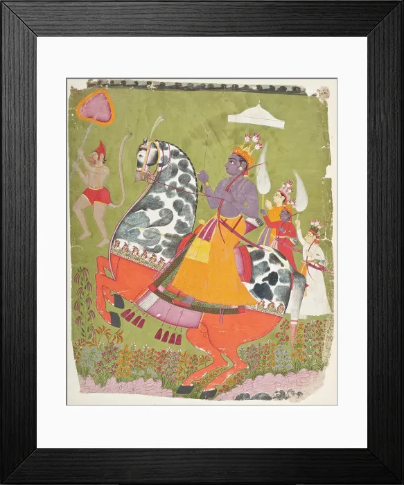 Framed Print : Rama on Horseback (image 1 of 5), between 1750 and 1775. Creator: Unknown Framed Print : Rama on Horseback (image 1 of 5), between 1750 and 1775. Creator: Unknown