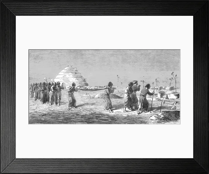 Framed Print : Turkoman Burial; Notes on Western Turkistan, 1875. Creator: Unknown Framed Print : Turkoman Burial; Notes on Western Turkistan, 1875. Creator: Unknown