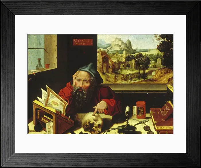 Framed Print : Saint Jerome in His Study, c1530. Creator: Pieter Coecke van Aelst Framed Print : Saint Jerome in His Study, c1530. Creator: Pieter Coecke van Aelst