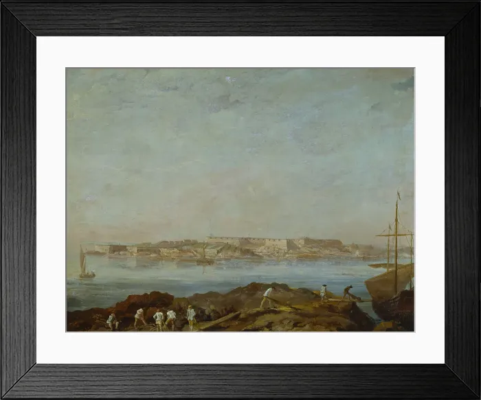 Framed Print : View of Sveaborg, early 1760s. Creator: Augustin Ehrensvard