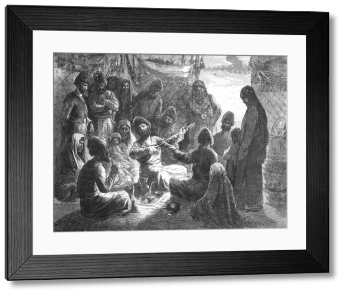 Framed Print : A Turkoman Interior; Notes on Western Turkistan, 1875. Creator: Unknown Framed Print : A Turkoman Interior; Notes on Western Turkistan, 1875. Creator: Unknown