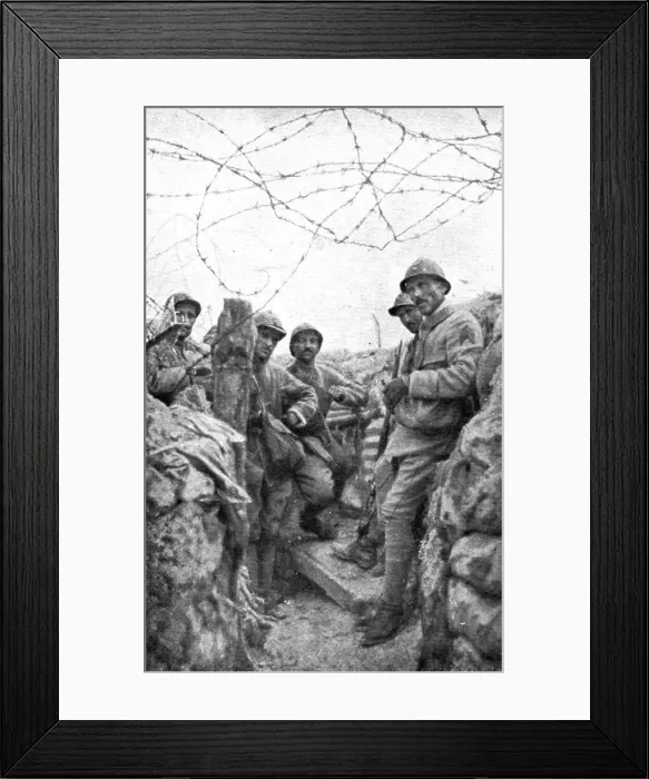 Framed Print : How to make a surprise attack; Before departure: men being despatched... 1917. Creator: Unknown Framed Print : How to make a surprise attack; Before departure: men being despatched... 1917. Creator: Unknown