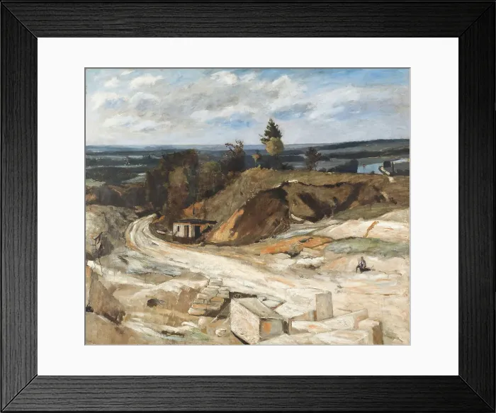 Framed Print : Stonequarry by the River Oise II, 1877. Creator: Carl Fredrik Hill Framed Print : Stonequarry by the River Oise II, 1877. Creator: Carl Fredrik Hill