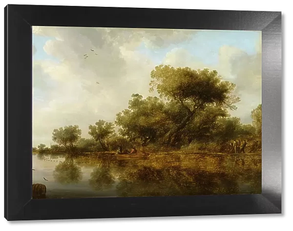 River View with Fishermen, 1633. Creator: Salomon Ruysdael