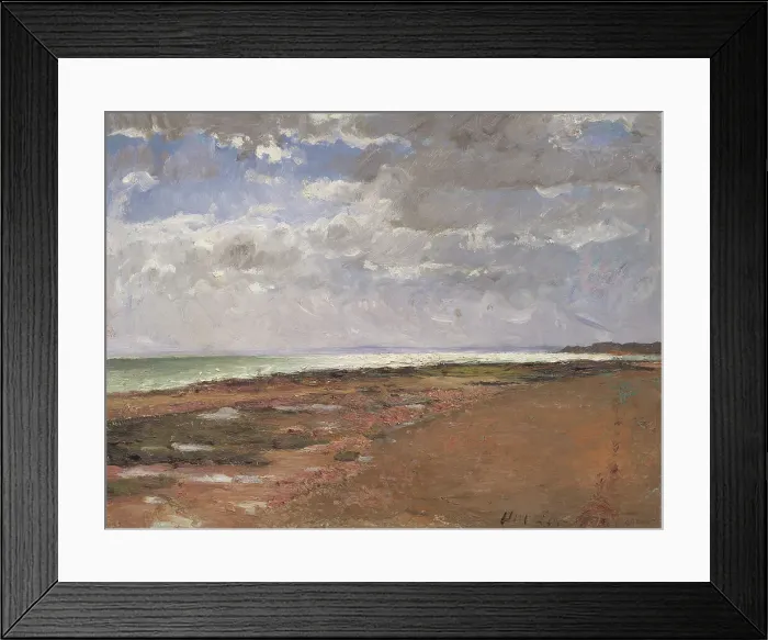 Framed Print : The Beach at Luc, 1876. Creator: Carl Fredrik Hill Framed Print : The Beach at Luc, 1876. Creator: Carl Fredrik Hill