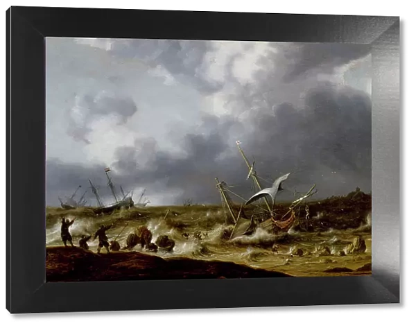 Shipwreck in a Storm, 1629. Creator: Willem Van Diest
