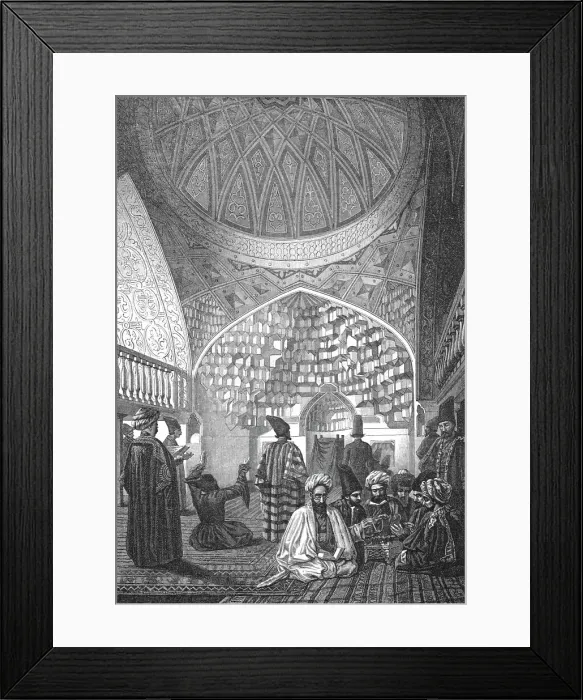 Framed Print : Interior of a Mosque in Turkestan; Notes on Western Turkistan, 1875. Creator: Unknown Framed Print : Interior of a Mosque in Turkestan; Notes on Western Turkistan, 1875. Creator: Unknown