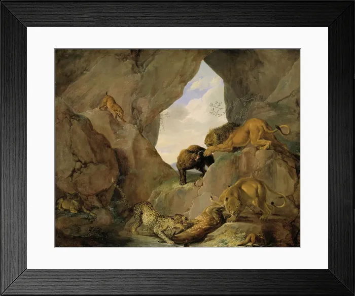 Framed Print : Wild Animals in a Mountain Gorge, late 16th century. Creator: Carl Borromaus Andreas Ruthart Framed Print : Wild Animals in a Mountain Gorge, late 16th century. Creator: Carl Borromaus Andreas Ruthart