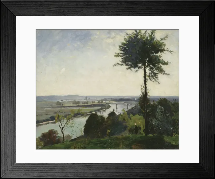 Framed Print : The Tree and the River III (The Seine at Bois-le-Roi), 1877. Creator: Carl Fredrik Hill Framed Print : The Tree and the River III (The Seine at Bois-le-Roi), 1877. Creator: Carl Fredrik Hill