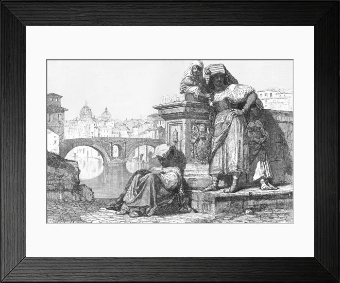 Framed Print : Women of the Campagna at Rome; Rome and United Italy, 1875. Creator: Unknown Framed Print : Women of the Campagna at Rome; Rome and United Italy, 1875. Creator: Unknown