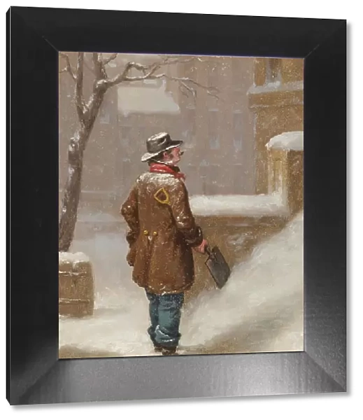 Looking For a Job (Snow Shoveller), c1859. Creator: Charles Felix Blauvelt