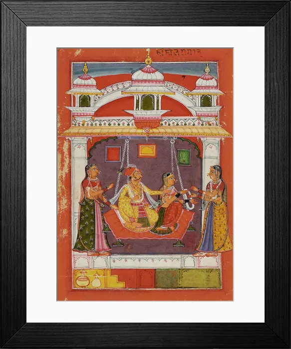 Framed Print : Hindola Raga, Folio from a Ragamala (Garland of Melodies), Late 17th century. Creator: Unknown Framed Print : Hindola Raga, Folio from a Ragamala (Garland of Melodies), Late 17th century. Creator: Unknown