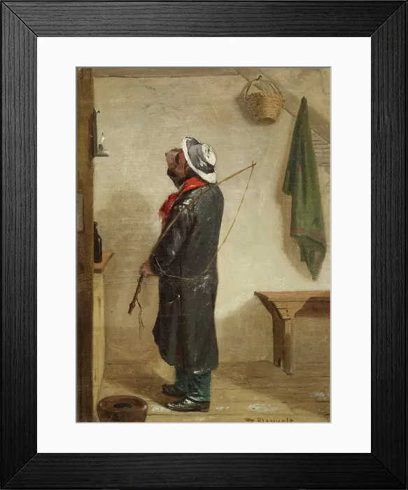 Framed Print : Warming Up (Coachman Drinking), c1865. Creator: Charles Felix Blauvelt Framed Print : Warming Up (Coachman Drinking), c1865. Creator: Charles Felix Blauvelt