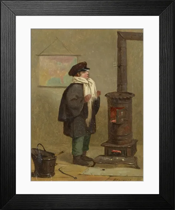 Framed Print : Cold Fingers, c1865. Creator: Charles Felix Blauvelt Framed Print : Cold Fingers, c1865. Creator: Charles Felix Blauvelt
