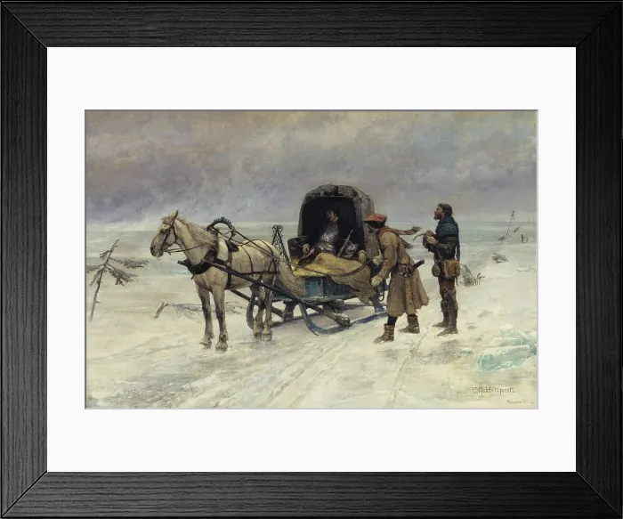 Framed Print : The Death of Sten Sture the Younger on the Ice of Lake Mälaren, 1880. Creator: Carl Gustaf Hellqvist Framed Print : The Death of Sten Sture the Younger on the Ice of Lake Mälaren, 1880. Creator: Carl Gustaf Hellqvist