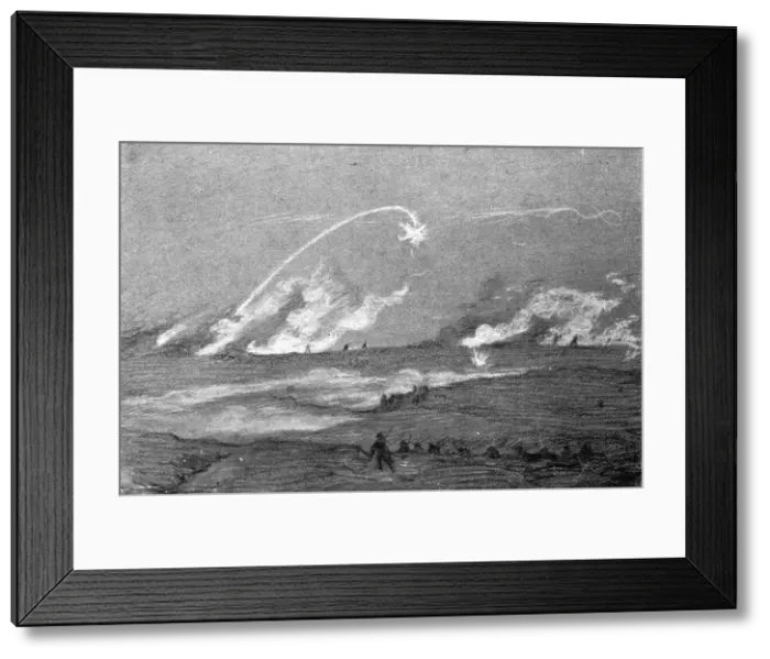 Framed Print : The Battle Seen by a Combatant; 6 a.m.: the Zouaves hold the fort of Malmaison... 1917. Creator: F Elim Framed Print : The Battle Seen by a Combatant; 6 a.m.: the Zouaves hold the fort of Malmaison... 1917. Creator: F Elim