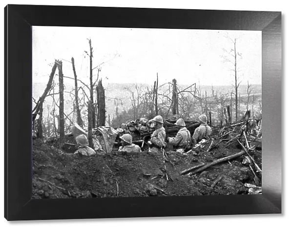 The Battle of La Malmaison; Our soldiers on German positions known as the 'Balcony', 1917 Creator: Unknown. The Battle of La Malmaison; Our soldiers on German positions known as the 'Balcony', 1917 Creator: Unknown