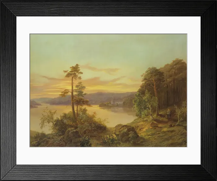 Framed Print : View of Ulriksdal, 1868. Creator: Charles XV, King of Sweden Framed Print : View of Ulriksdal, 1868. Creator: Charles XV, King of Sweden