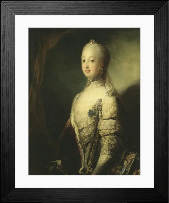 Framed Print : Sofia Magdalena, Queen of Sweden, 1765. Creator: Carl Gustaf Pilo