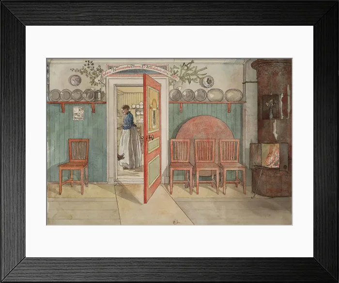 Framed Print : Old Anna. From A Home (26 watercolours). Creator: Carl Larsson Framed Print : Old Anna. From A Home (26 watercolours). Creator: Carl Larsson