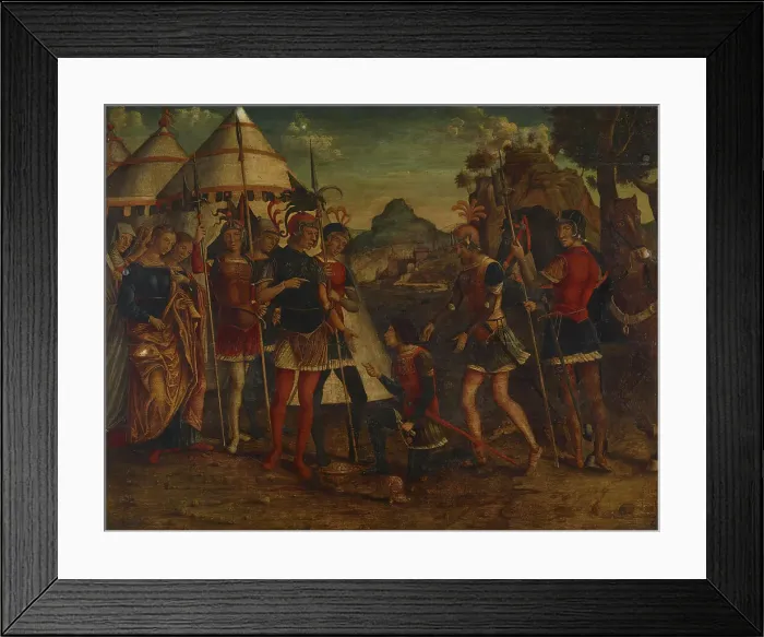 Framed Print : The Magnanimity of Scipio Africanus, c1500. Creator: Michele da Verona Framed Print : The Magnanimity of Scipio Africanus, c1500. Creator: Michele da Verona