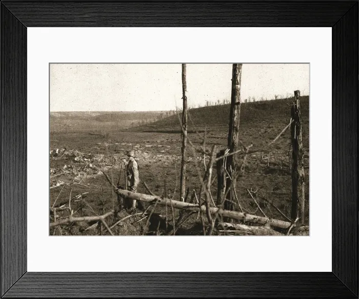 Framed Print : Recaptured Territory; On the right, in the background, the remains of Allemant... 1917. Creator: Unknown Framed Print : Recaptured Territory; On the right, in the background, the remains of Allemant... 1917. Creator: Unknown