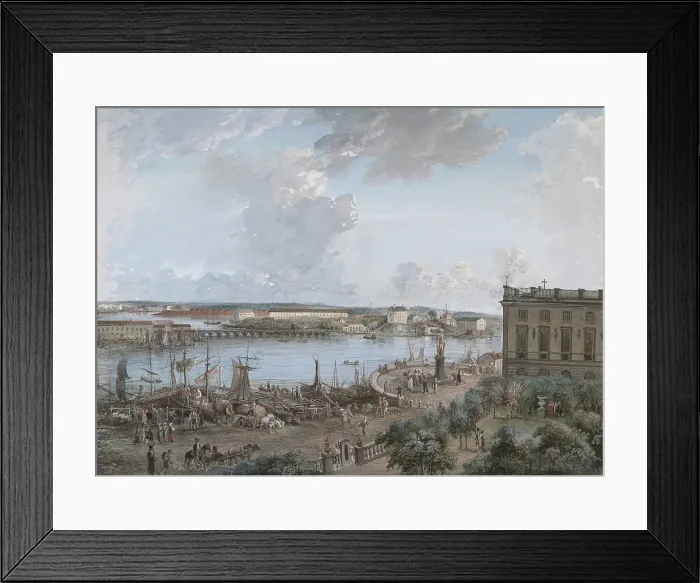 Framed Print : View of Stockholm, c18th century. Creator: Elias Martin Framed Print : View of Stockholm, c18th century. Creator: Elias Martin