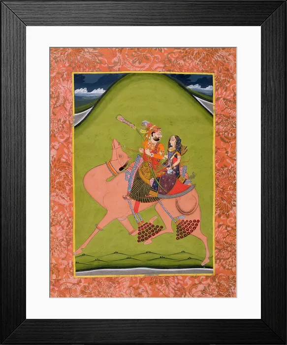 Framed Print : Dhola and Maru on a Camel, c1830. Creator: Unknown