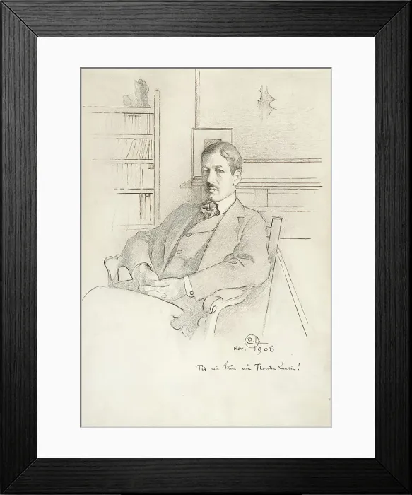 Framed Print : Portait of Thorsten Laurin, 1908. Creator: Carl Larsson Framed Print : Portait of Thorsten Laurin, 1908. Creator: Carl Larsson