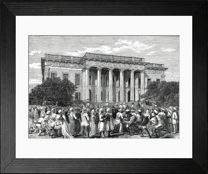 Framed Print : The Townhall, Calcutta, 1876. Creator: Unknown Framed Print : The Townhall, Calcutta, 1876. Creator: Unknown
