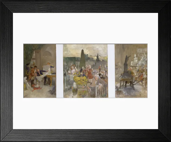 Framed Print : Revised Scheme for Decoration of the Walls in the Lower Hall, late 19th-early 20th century. Creator: Carl Larsson Framed Print : Revised Scheme for Decoration of the Walls in the Lower Hall, late 19th-early 20th century. Creator: Carl Larsson