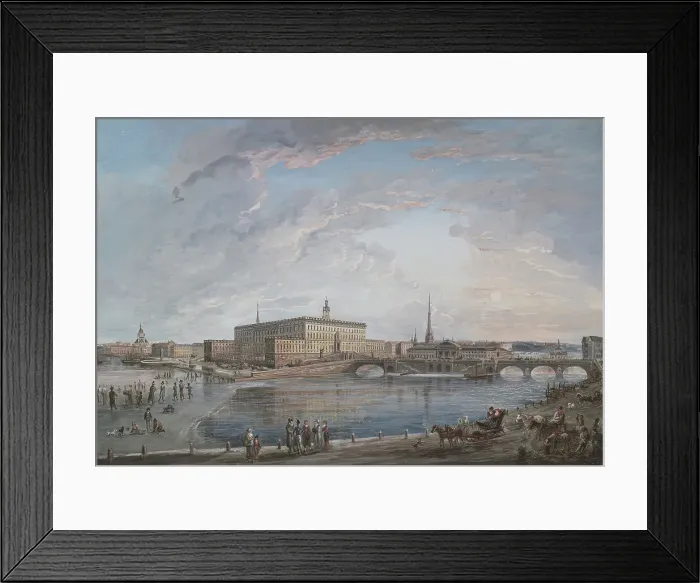 Framed Print : View of Stockholm, c18th century. Creator: Elias Martin Framed Print : View of Stockholm, c18th century. Creator: Elias Martin