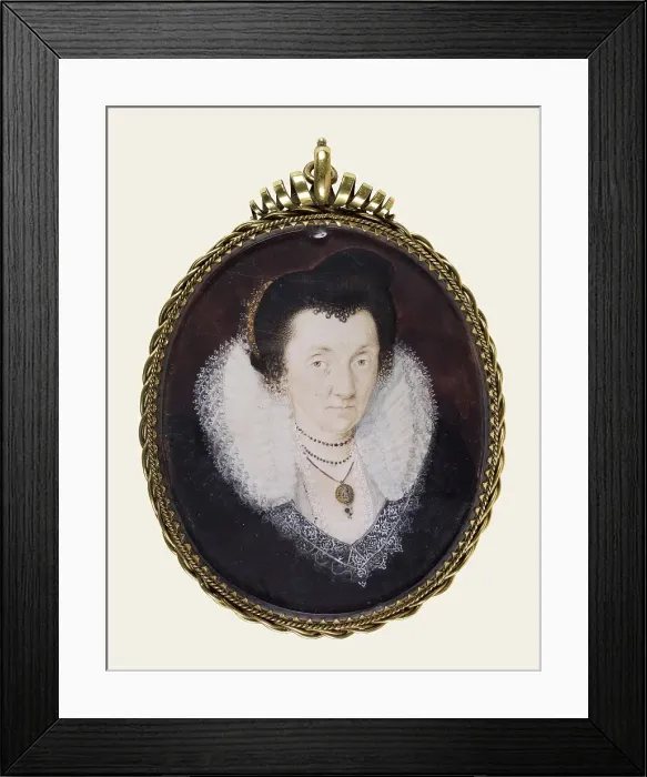 Framed Print : Lady Anne Bacon, c1600. Creator: Isaac Oliver I Framed Print : Lady Anne Bacon, c1600. Creator: Isaac Oliver I