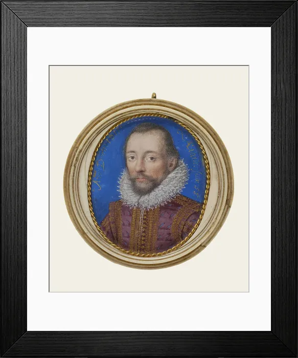 Framed Print : Portrait of Rhys Griffiths, 1617. Creator: Isaac Oliver I Framed Print : Portrait of Rhys Griffiths, 1617. Creator: Isaac Oliver I