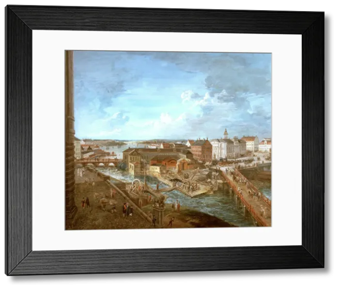 Framed Print : View of Stockholm, c18th century. Creator: Elias Martin Framed Print : View of Stockholm, c18th century. Creator: Elias Martin
