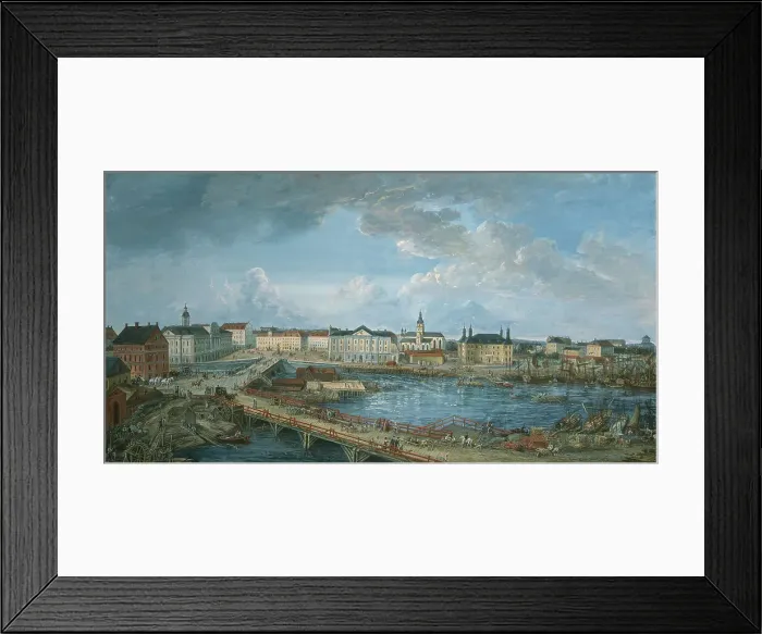 Framed Print : View of Stockholm, c18th century. Creator: Elias Martin Framed Print : View of Stockholm, c18th century. Creator: Elias Martin