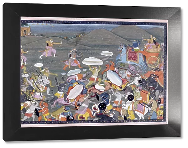 Lakshmana Fights Indrajit, 1775-1800. Creator: Unknown