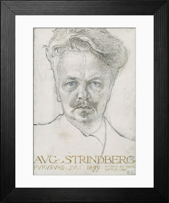 Framed Print : The Author August Strindberg, 1899. Creator: Carl Larsson Framed Print : The Author August Strindberg, 1899. Creator: Carl Larsson