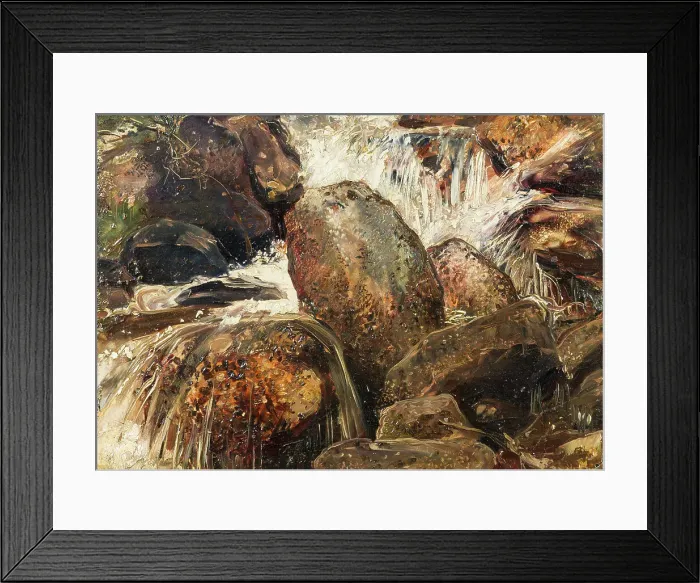 Framed Print : Waterfall Study, Eggedal, late 19th century. Creator: Ernst Josephson Framed Print : Waterfall Study, Eggedal, late 19th century. Creator: Ernst Josephson
